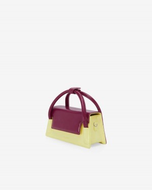 Geanta Crossbody Find Kapoor Marty Wedge Bag 22 Crinkled Tote Dama Galbeni Violet | KHJ7958DB