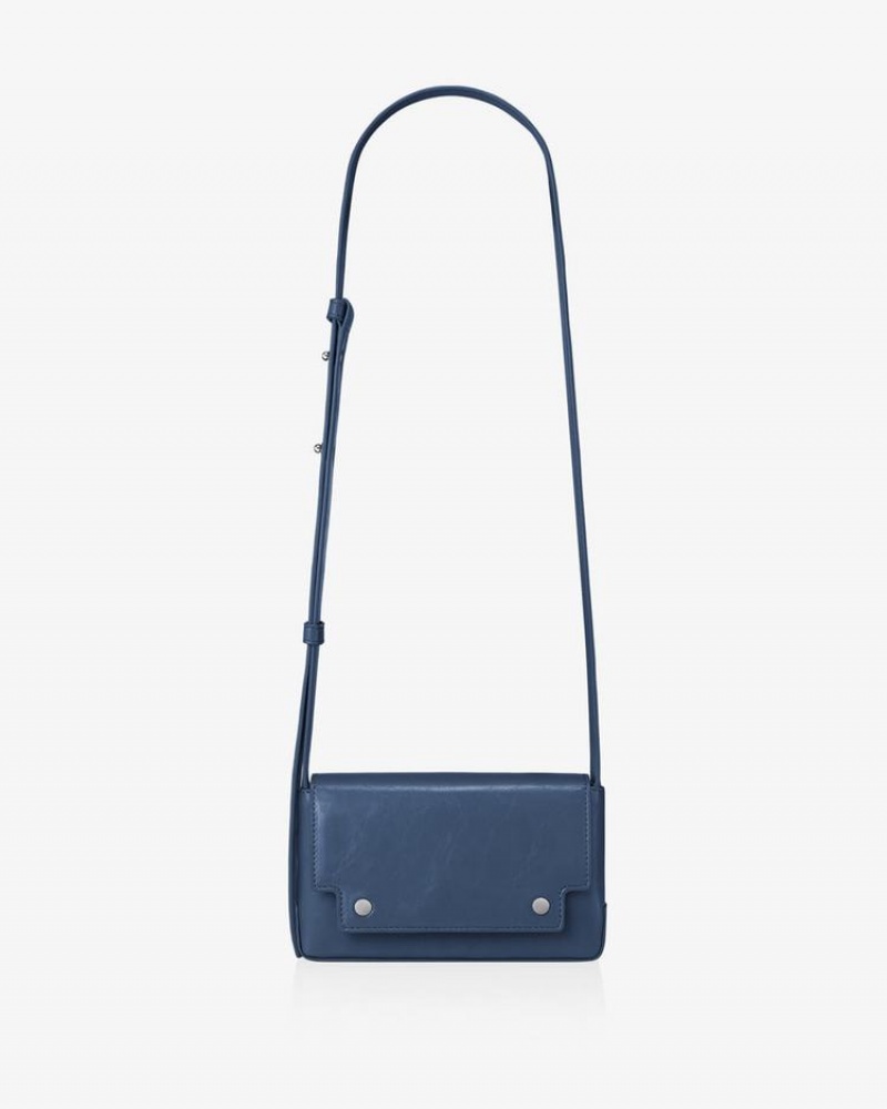 Geanta Crossbody Find Kapoor Marc Bag 18 Crinkled Tote Dama Bleumarin | PYM1280GL