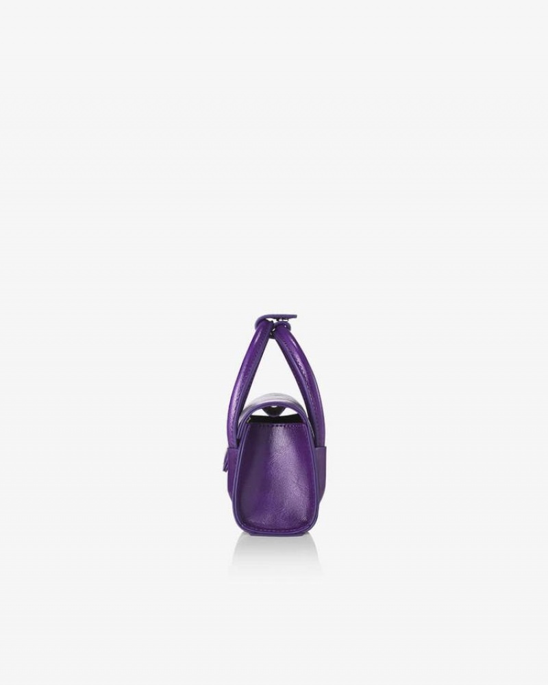 Geanta Crossbody Find Kapoor Marty Bag 12 Crinkled Tote Dama Violet | FKR9253UA