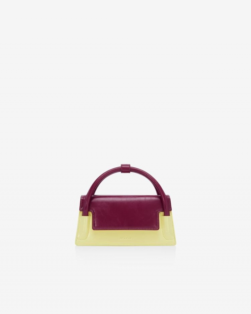 Geanta Crossbody Find Kapoor Marty Wedge Bag 22 Crinkled Tote Dama Galbeni Violet | KHJ7958DB